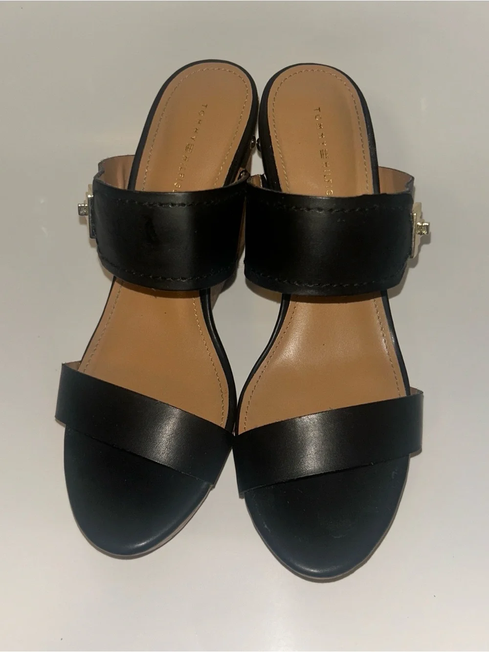 Tommy Hilfiger Black Madasen Wedge -Size 9M
